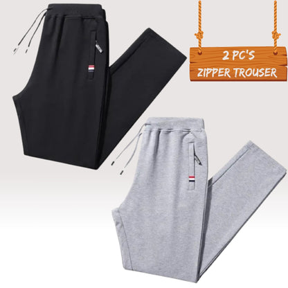 2 Pcs Zipper Trouser With Zip Pocket