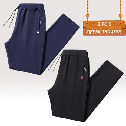 2 Pcs Zipper Trouser With Zip Pocket