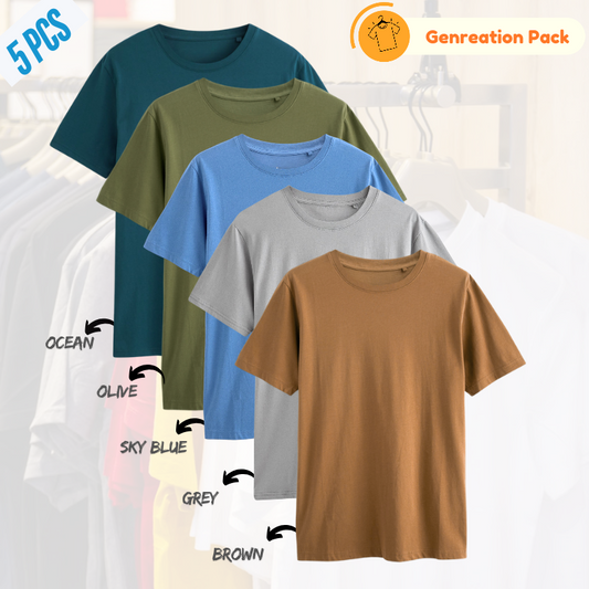 5 Pcs Generation Package T-Shirts