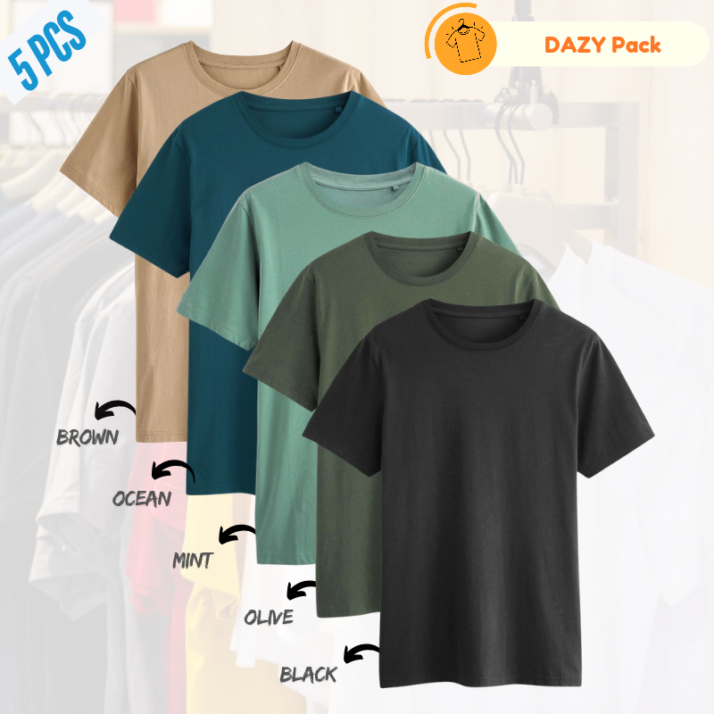 5 Pcs Dazy Package T-Shirts