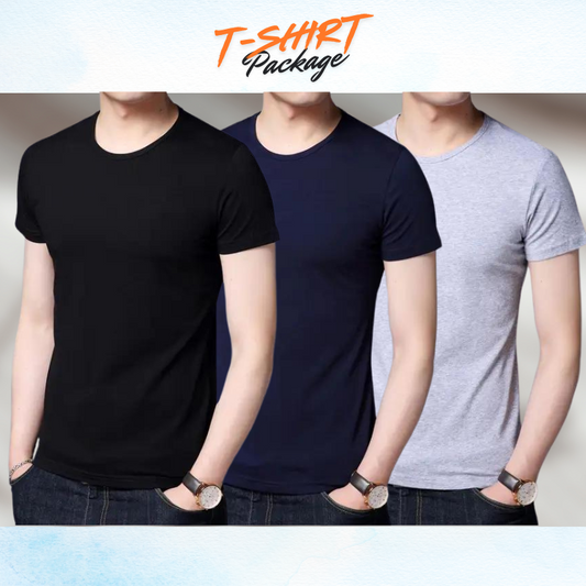 3 Pcs Summer Plain T-shirt