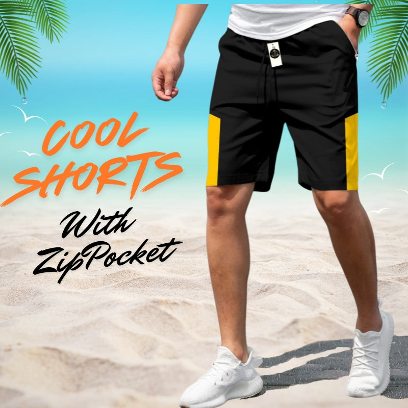 Cool Summer Shorts With Zip Pocket